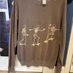 Urban outfitters skateboarding skeletons crewneck